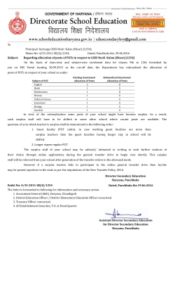 To Principal/ Incharge GSSS Neoli Kalan (Hisar) [1254] Memo No: 4