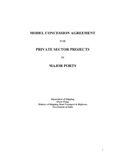 model concession agreement private sector projects major ports