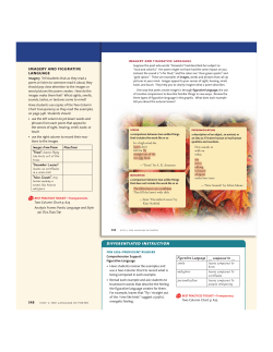 differentiated instruction IMAGERY AND FIGURATIVE lANGUAGE