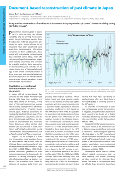 Document-based reconstruction of past climate in Japan