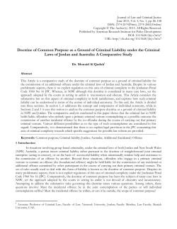 Doctrine of Common Purpose as a Ground of Criminal Liability