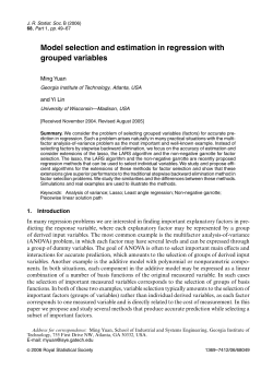Model selection and estimation in regression with grouped