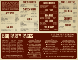 BBQ PARTY PACKS