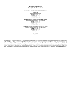 RMB Funds SAI May 1, 2017