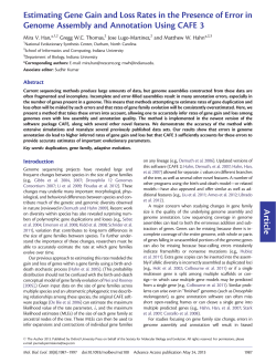 Article Estimating Gene Gain and Loss Rates in
