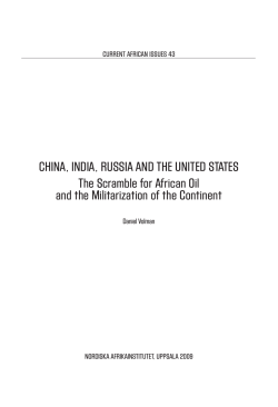CHinA, inDiA, ruSSiA AnD THe uniTeD STATeS The Scramble for