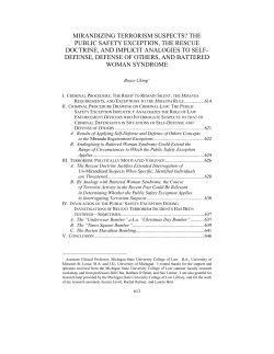 mirandizing terrorism suspects? - The Catholic University Law Review