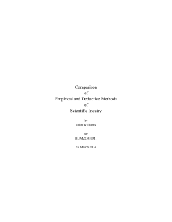 Comparison of Empirical and Deductive Methods of