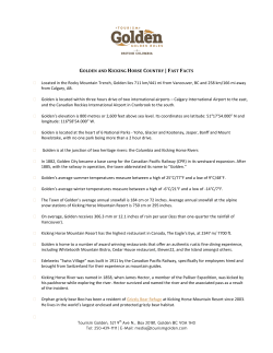 GOLDEN AND KICKING HORSE COUNTRY | FAST FACTS Located