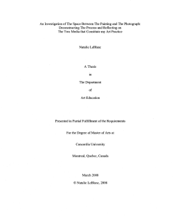 An investigation of the space between the painting and the