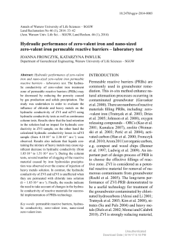 Hydraulic performance of zero-valent iron and nano