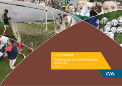Coaching and Games Development in the Club
