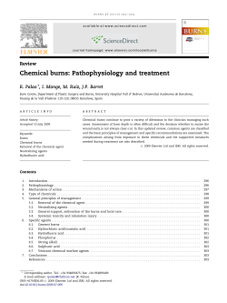 Chemical burns: Pathophysiology and treatment