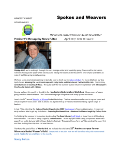 April 2017 Spokes and Weavers - Minnesota Basket Weaver`s Guild