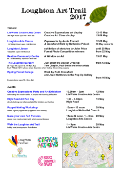 Information about the venues and events of Lougton Art Trail