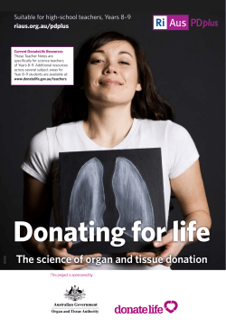 The science of organ and tissue donation