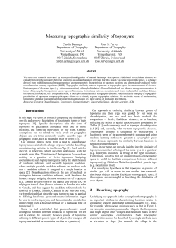 Measuring topographic similarity of toponyms
