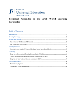 Technical Appendix to the Arab World Learning Barometer