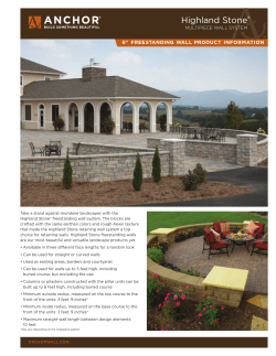 Highland Stone&reg; Multipiece Freestanding Wall System