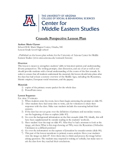 Crusade Perspective Lesson Plan - The Center for Middle Eastern