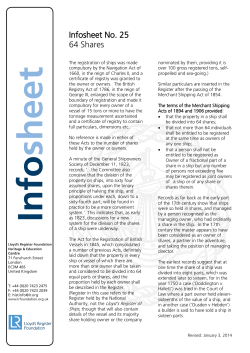 Infosheet No. 11 - Lloyd`s Register