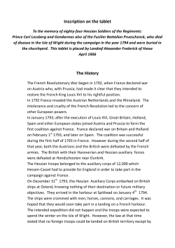 Hessian Soldiers - Memorials and Monuments on the Isle of Wight