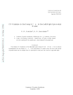 CP-Violation in the Decay $ b\ to s\ gamma $ in the Left