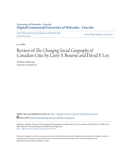 Review of The Changing Social Geography of Canadian Cities by