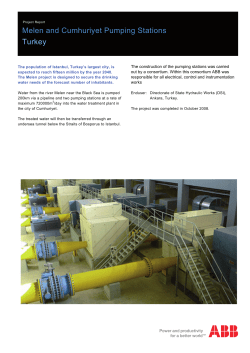 Melen and Cumhuriyet Pumping Stations Turkey