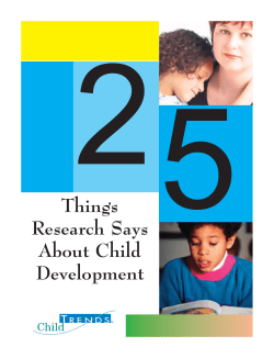 Things Research Says About Child Development