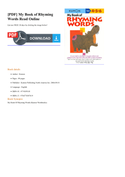 My Book of Rhyming Words Read Online