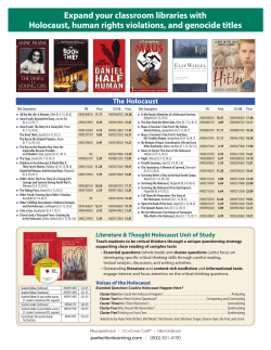 Expand your classroom libraries with Holocaust, human rights
