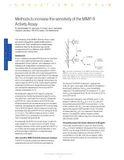 Methods to increase the sensitivity of the MMP