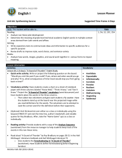 English I - Wichita Falls ISD