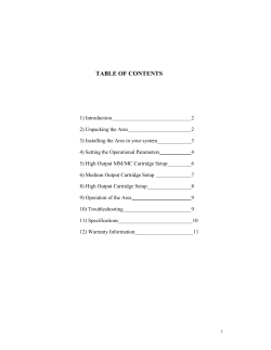 table of contents