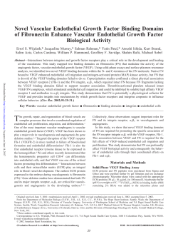Novel Vascular Endothelial Growth Factor Binding Domains of