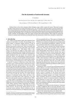 On the dynamics of meteoroid streams
