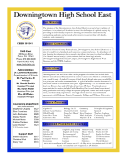 Downingtown High School East - Downingtown Area School District