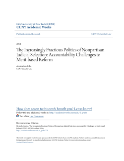 The Increasingly Fractious Politics of Nonpartisan Judicial Selection