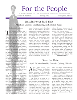 For the People - Abraham Lincoln Association