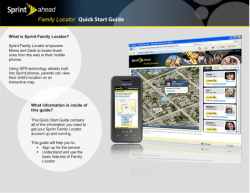 Quick Start Guide - Sprint Family Locator