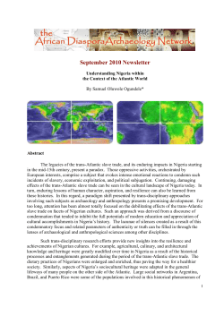 Article - African Diaspora Archaeology Network