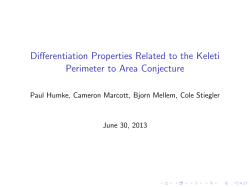Differentiation Properties Related to the Keleti Perimeter to Area