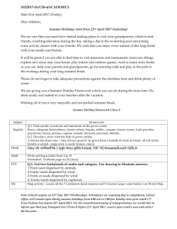 Class -5 Holiday Homework - Swarnleela International School