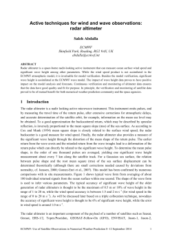 Active techniques for wind and wave observations: radar altimeter