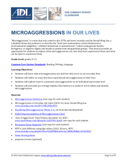 microaggressions in our lives - Anti