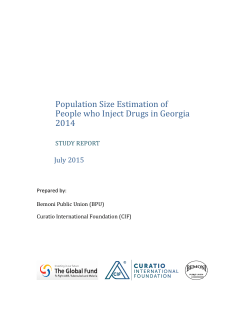 Population Size Estimation of People who Inject Drugs in Georgia