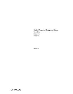 Oracle Thesaurus Management System User`s Guide