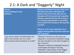 2.1: A Dark and &ldquo;Daggerly&rdquo; Night