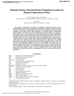 Bimodal Nuclear Thermal Rocket Propulsion Systems for Human